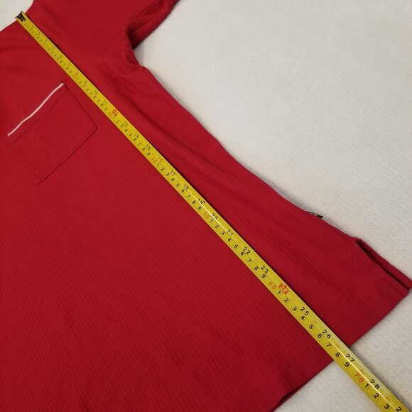 Vintage Boss Hugo Boss Golf Red Polo T-shirt Cotton Large Men Shirt White Accent - Picture 11 of 11